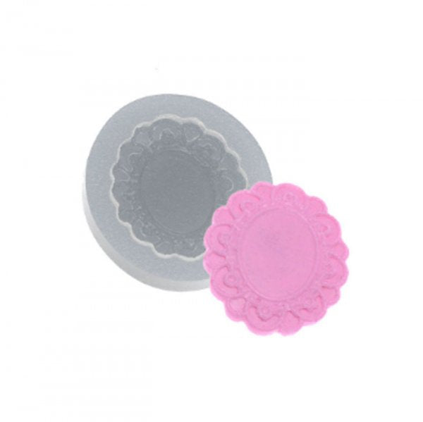 Molde Em Silicone Moldura Oval Batna - Flexarte