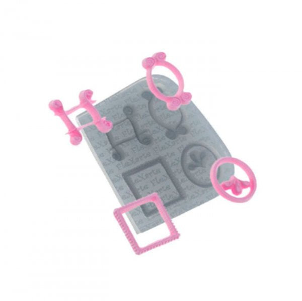 Molde Em Silicone Quartetos Moldura Portia - Flexarte