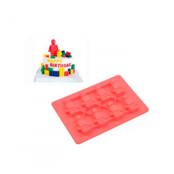 Molde Em Silicone P/Chocolate Lego (Ft139) - Silver Plastic