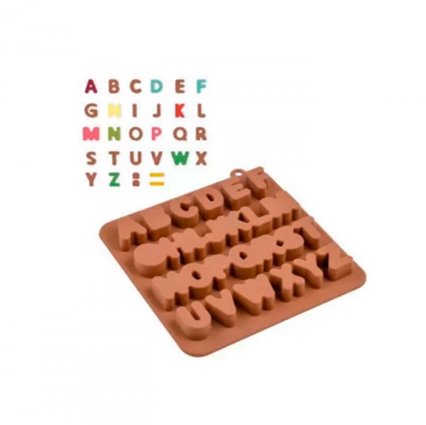 Molde Em Silicone P/Chocolate Letras (Ft155) - Silver Plastic