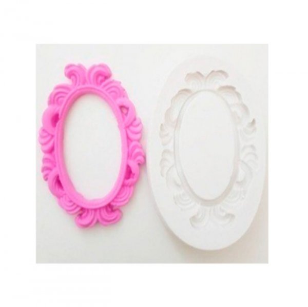 Molde Em Silicone Moldura P/Decorar - Cia Do Molde