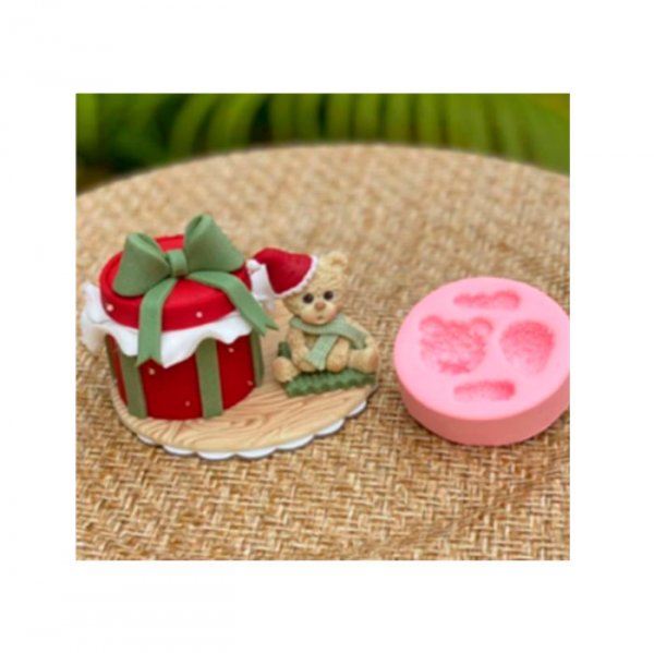 Molde Em Silicone Urso Pelucia Grande - Cia Do Molde