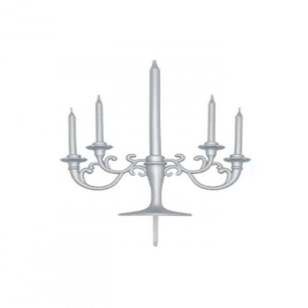Vela Tematica Castical Prata - Silver Festas