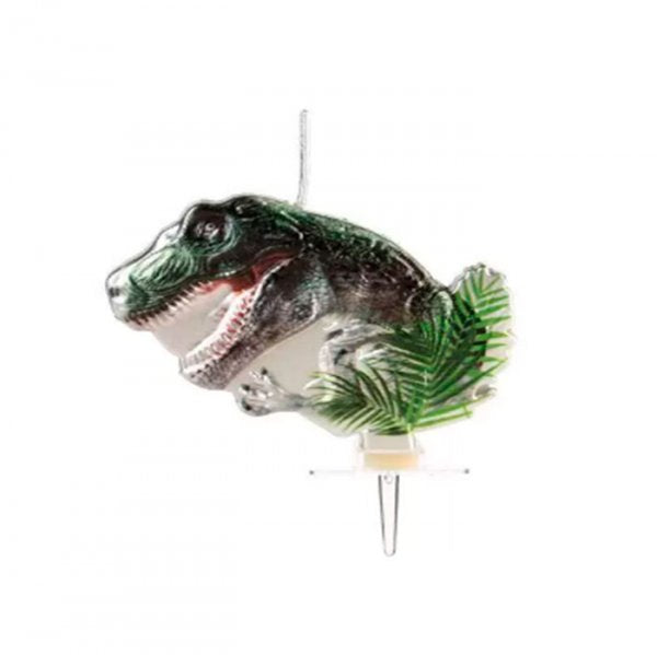 Vela De Aniversario Dinossauro T-Rex - Silver Festas