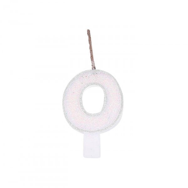 Vela Glitter Branca N°0 - Festcolor