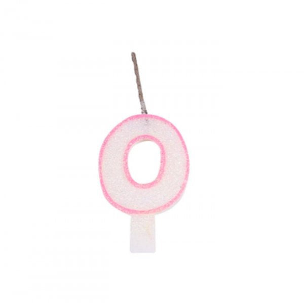 Vela Glitter Rosa N°0 - Festcolor