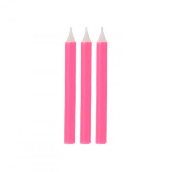 Vela Palitinho Rosa Lisa (16Un) - Silver Festas