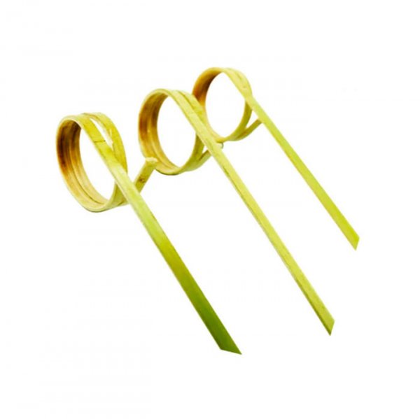 Palito Em Bambu P/Petisco Com Dec Verde (20Un) 12Cm - Silver Estas