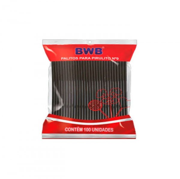 Palito Preto Para Pirulito Solido (100Un) - Pequeno - Bwb Formas