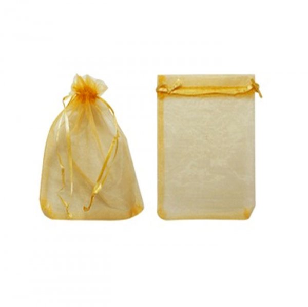 Saco Organza 15X18 Dourado (10Un) - Packpel
