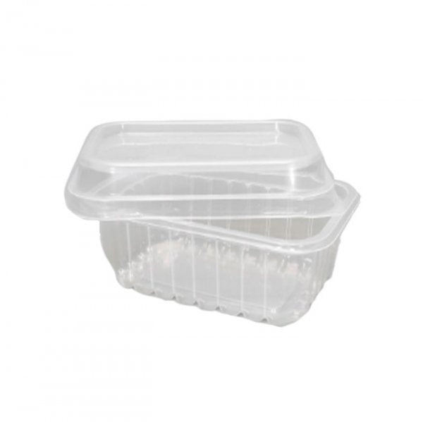 Pote Pp Retangular C/Tampa 250Ml (25Un) - Copaza