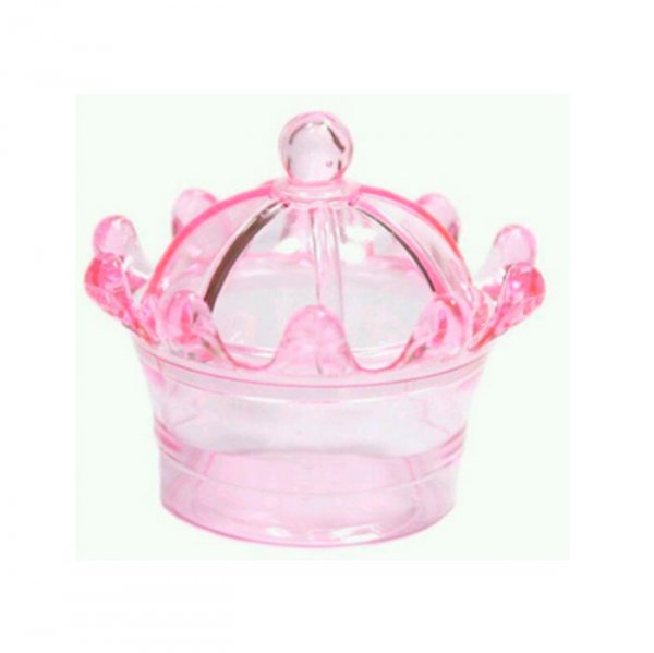 Pote Coroa Plast Transparente (10Un) - Angelica