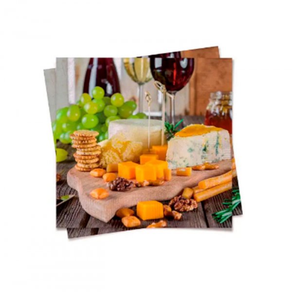 Guardanapo Queijos 32X32 (20Un) - Cromus