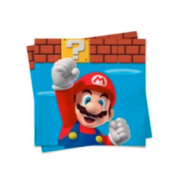 Guardanapo Super Mario 25X25 (20Un) - Cromus