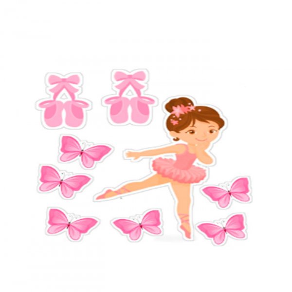 Enfeite Topper Papel Bailarina - Linda Luz Artesanatos