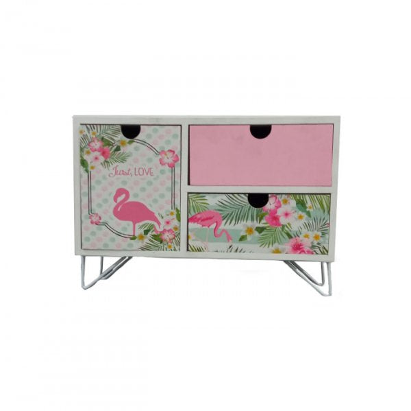 Enfeite Caixa Mdf Flamingo (20351/53) - Importex