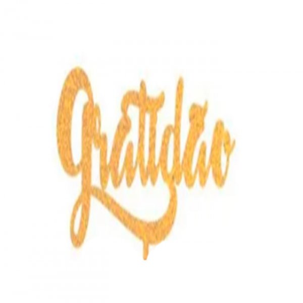 Topo De Bolo Gratidao Mdf Dourada - Sonho Fino