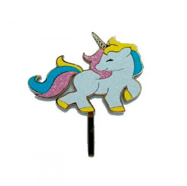 Topo Decorativo Unicornio Azul 22Cm - Vivarte