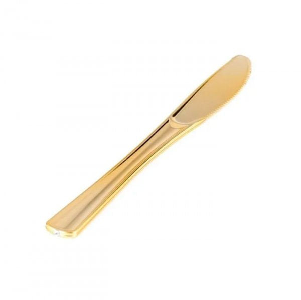 Faca Refeicao Dourado Premium (C/8Un) - Silver Festas