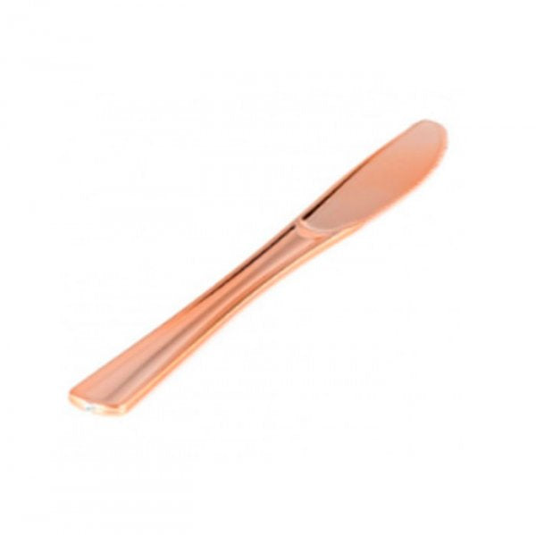 Faca Refeicao Gold/Rose Premium (C/8Un) - Silver Festas