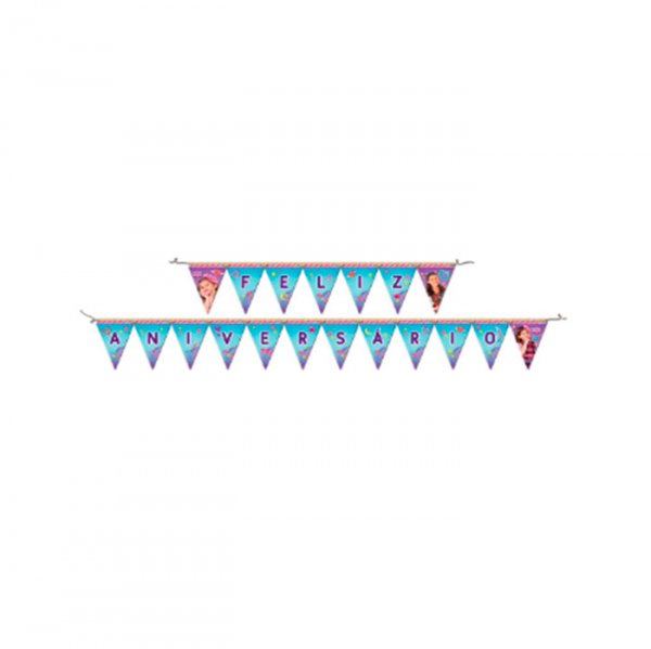 Faixa Feliz Aniversario Carinha Anjo (C/1Un) - Festcolor