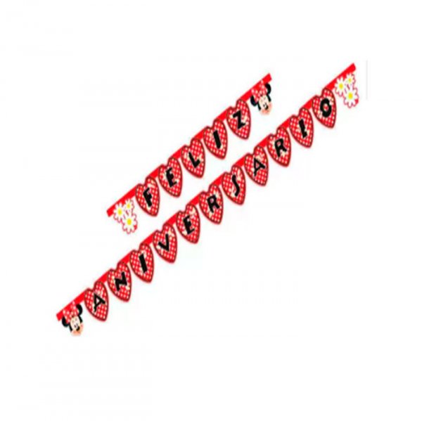 Faixa Parabens Red Minnie (R95) - Regina
