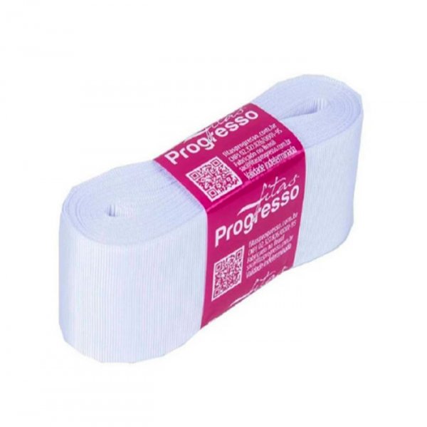 Fita Cetim N°9 Cor201 Branco (38Mmx10M) - Fitas Progresso