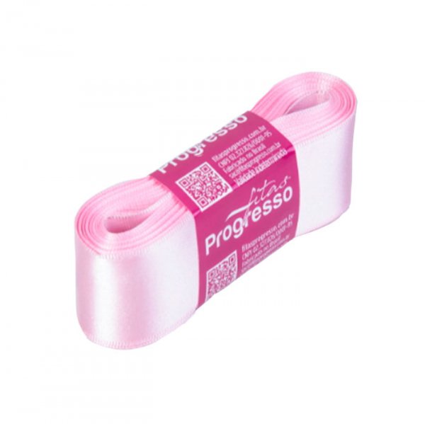 Fita Cetim N°9 Cor206 Rosa Bb (38Mmx10M) - Fitas Progresso