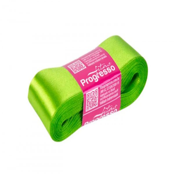 Fita Cetim N°9 Cor217 Verde Folha (38Mmx10M) - Fitas Progresso