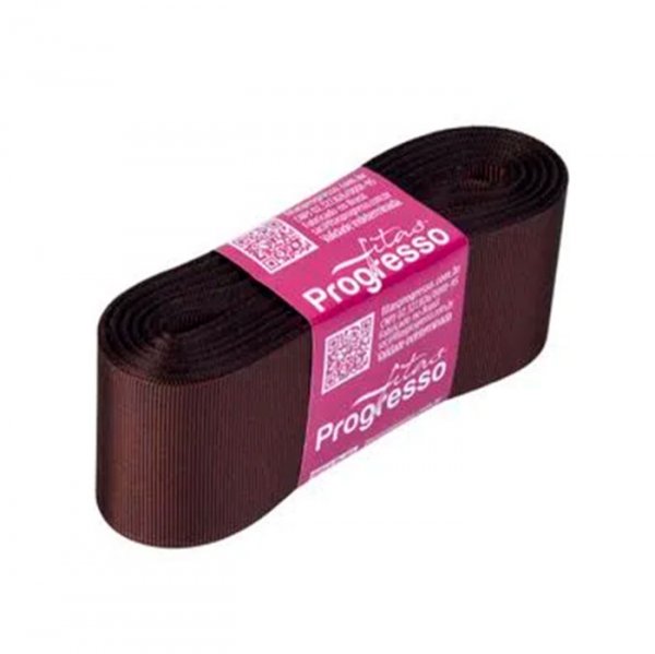Fita Cetim N°9 Cor340 Marrom (38Mmx10M) - Fitas Progresso