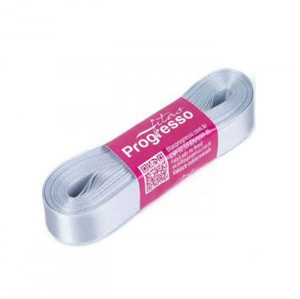 Fita Cetim Simples Cf001 084 Prata (10M) - Fitas Progresso
