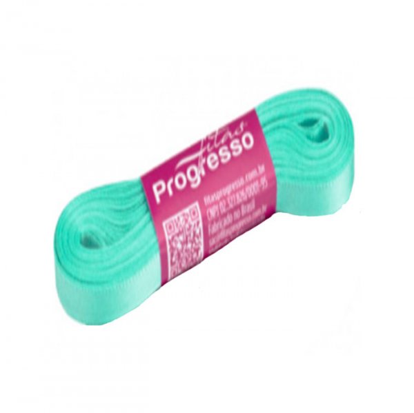 Fita Cetim Simples Cf001 247 Azul Tiffany (10M) - Fitas Progresso