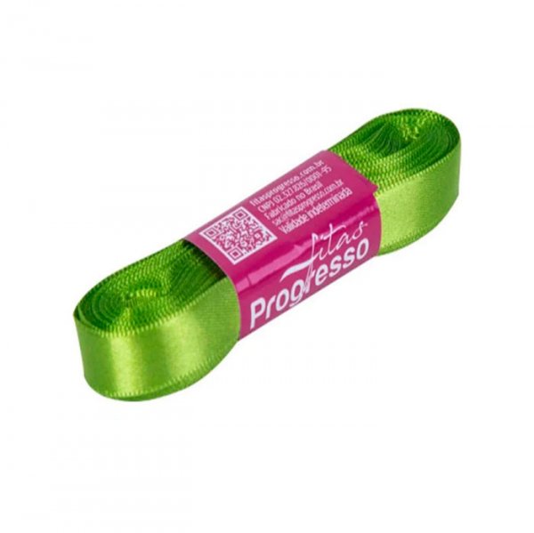 Fita Cetim Simples Cf001 677 Verde Folha (10M) - Fitas Progresso