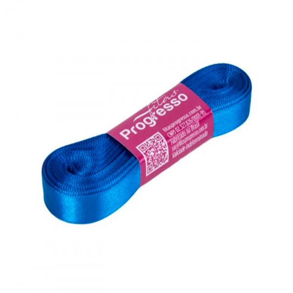 Fita Cetim Simples Cf002 214 Azul Royal (10M) - Fitas Progresso