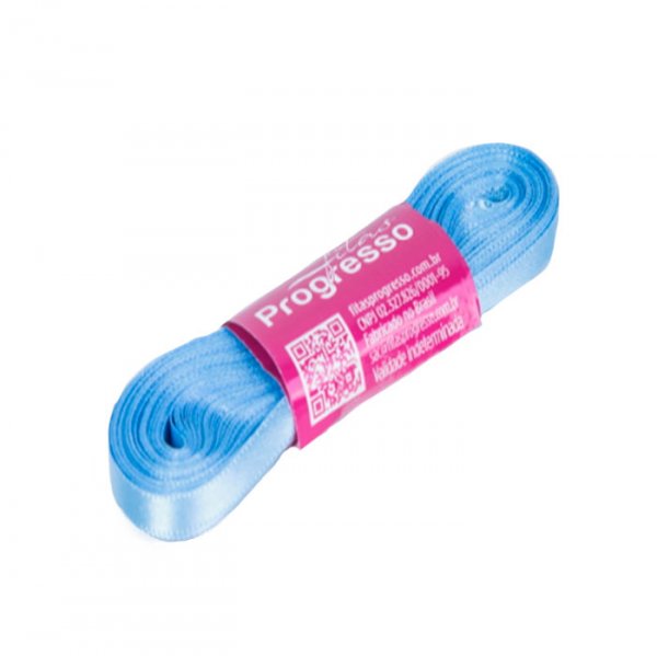 Fita Cetim Simples Cf003 246 Azul Celeste (10M) - Fitas Progresso