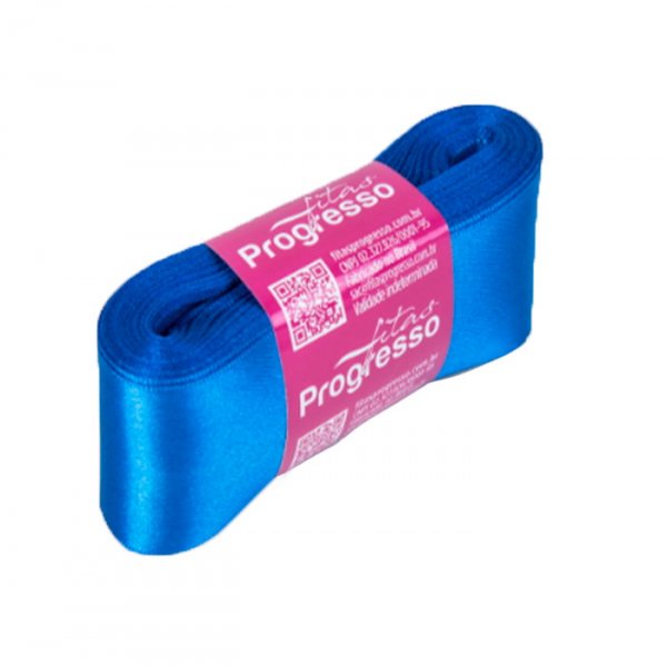 Fita Cetim Simples Cf009 214 10M Azul Royal (10M) - Fitas Progresso