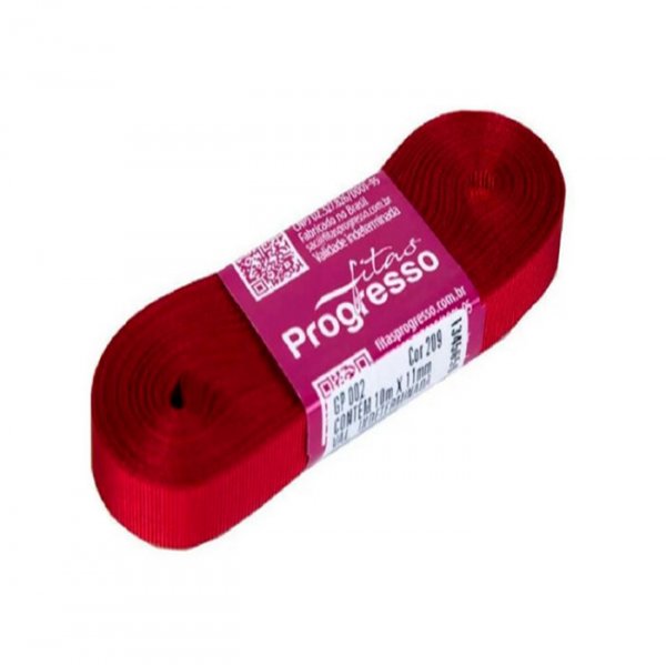 Fita Gorgurão Gp002 209 Vermelho (10M) - Fitas Progresso