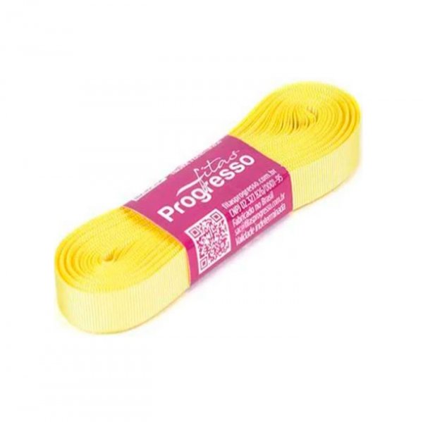 Fita Gorgurão Gp002 242 Amarelo Canario (10M) - Fitas Progresso