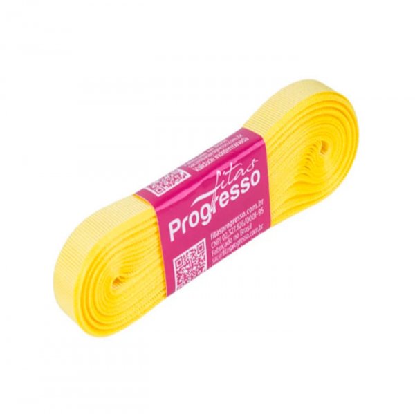 Fita Gorgurão Gp002 Amarelo Canario (11Mmx10M) - Fitas Progresso