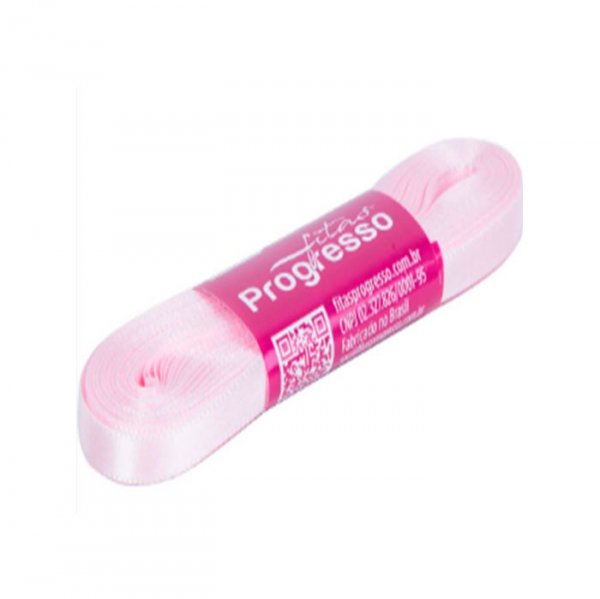 Fita Cetim Simples Cf001 206 Rosa Claro (10M) - Fitas Progresso
