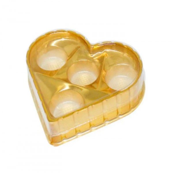 Candy Box Coração Ouro 4 Cavidades 10Un) - Flip