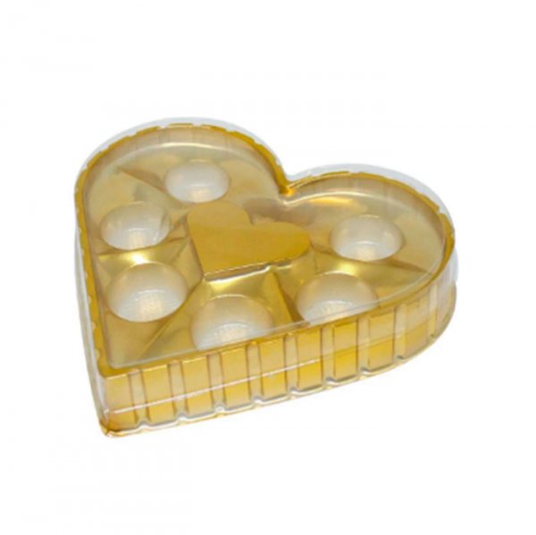 Candy Box Coração Ouro 6 Cavidades (10Un) - Flip