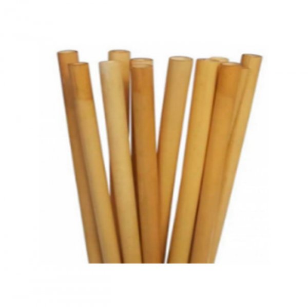 Canudo De Bambu Ecologico (12Un) - Silver Festas