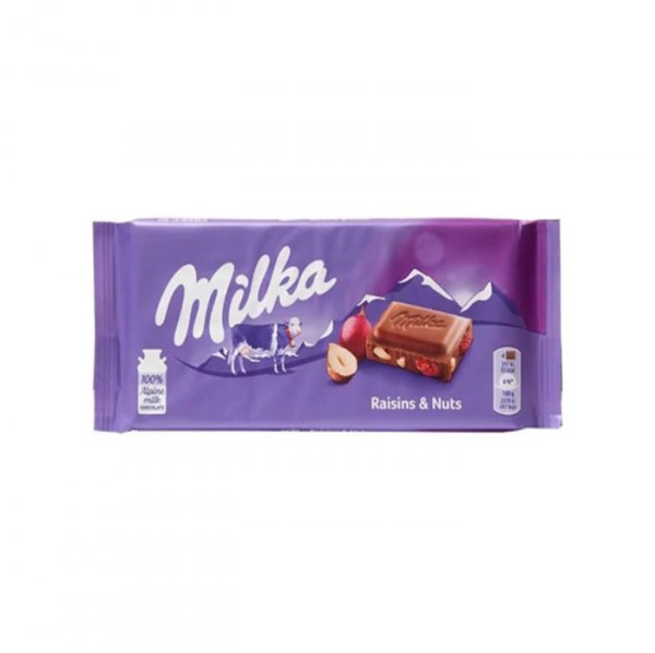 Chocolate Milka Raisins & Nuts 100Gr - Milka