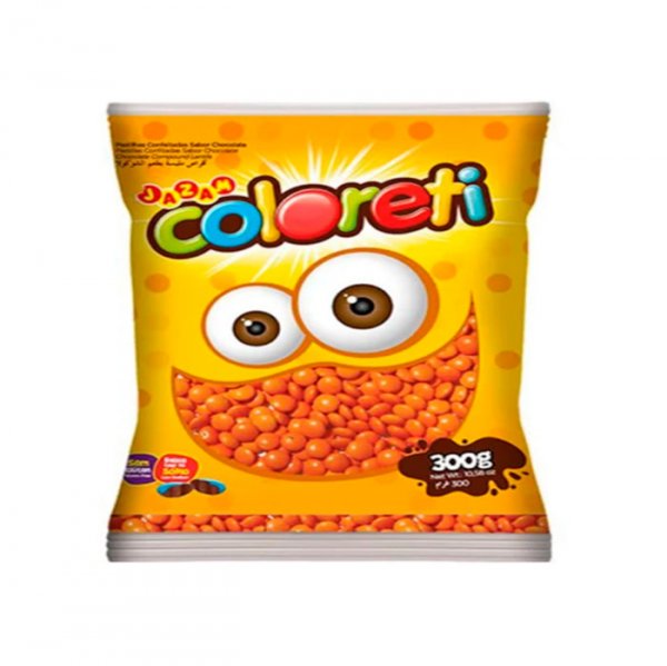 Pastilhas Confeitadas Coloreti Laranja 300G - Jazam