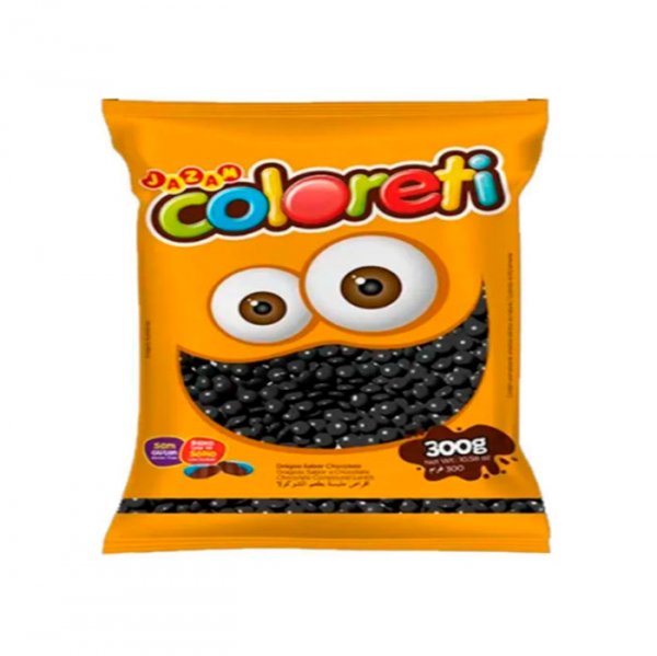 Pastilhas Confeitadas Coloreti Preto 300G - Jazam