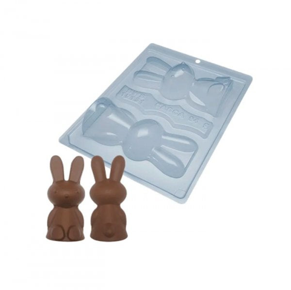 Forma Para Chocolate Coelho Sentado M (Cod10131) - Bwb