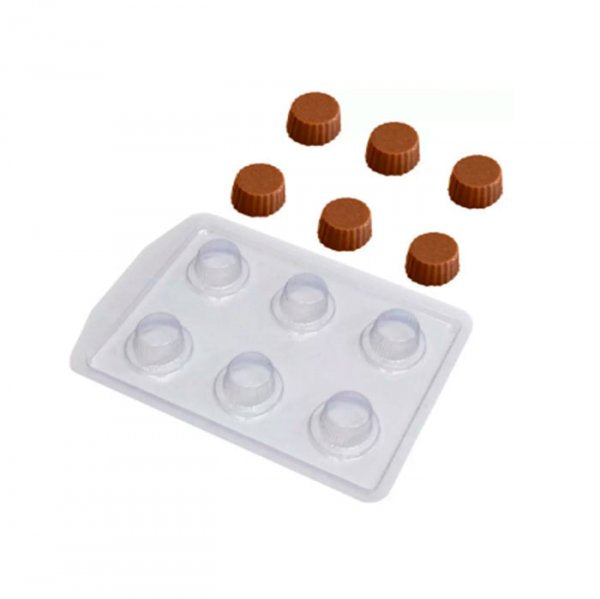 Forma Para Chocolate Bombom Listrado Grande (Fp70) - Crystal Forming