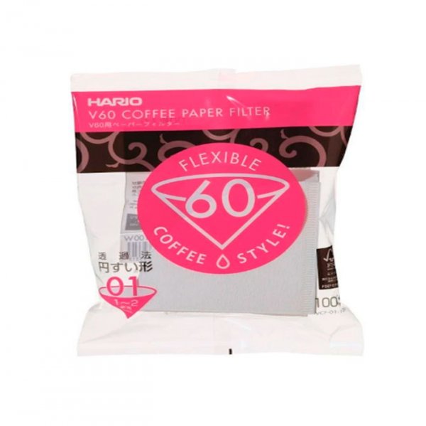 Filtro De Papel Branco Para Coador V60 02 - (100Un) - Hario