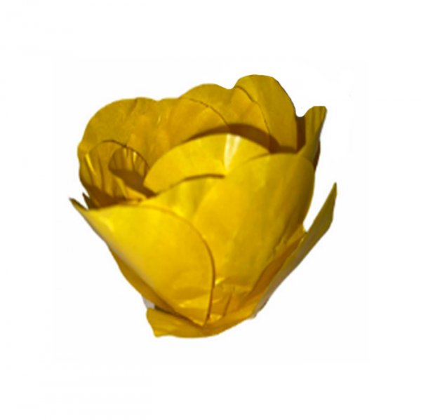 Forminha Gloria Cor Amarela Com Borda Dourda Fundo Pequeno (Gfp06) - Formar Embalagens